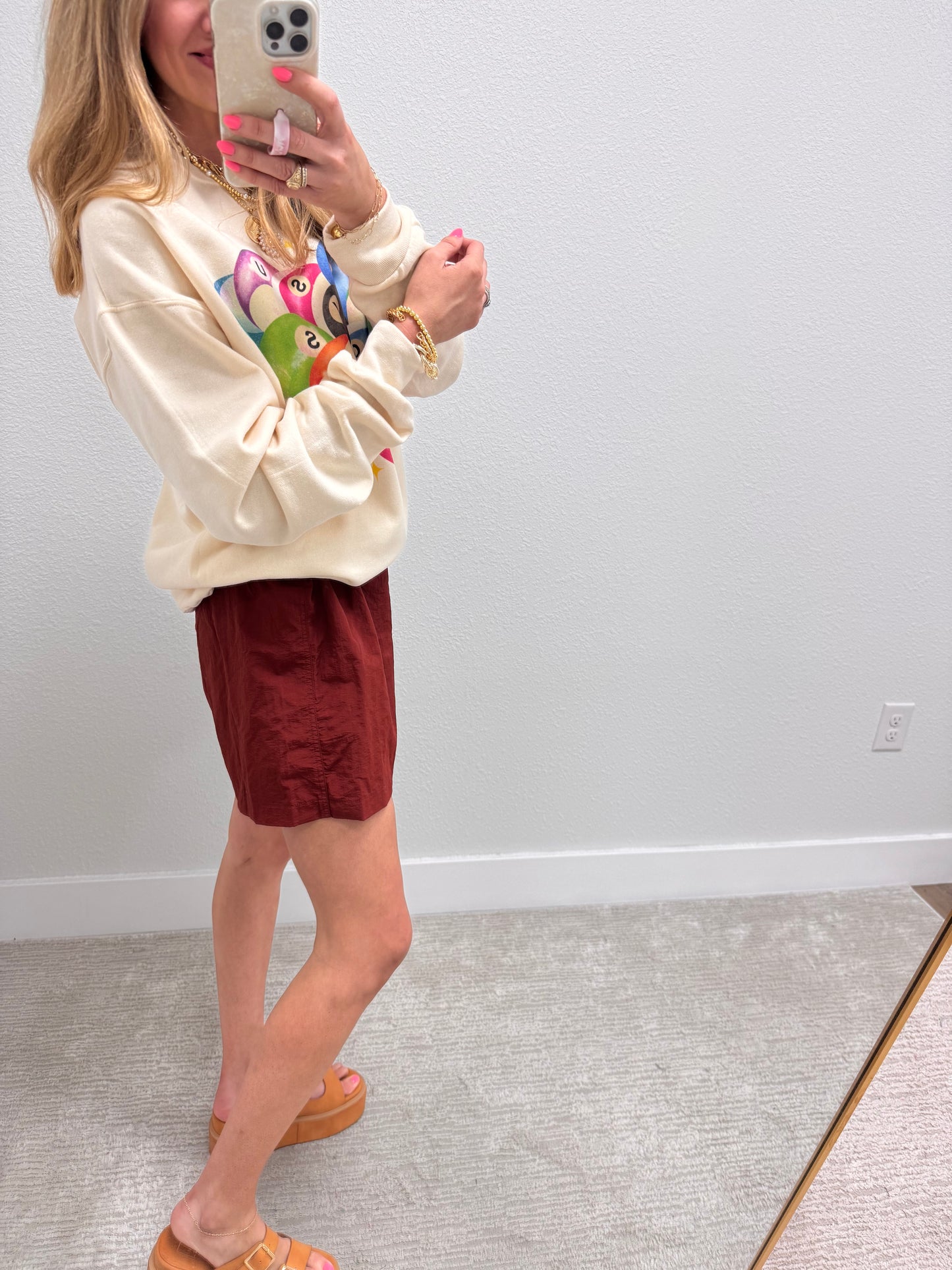 Rust Windbreaker Boxer Style Shorts