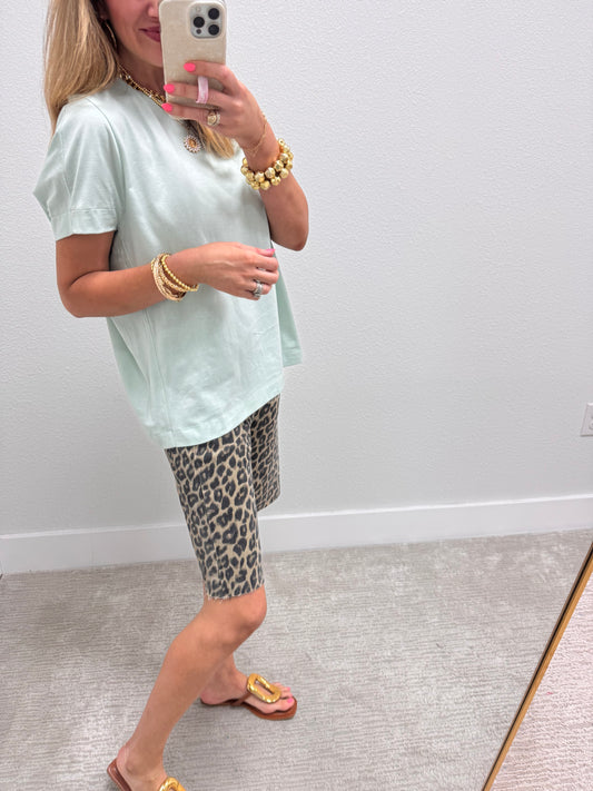 Mint Open Arm Round Neck Tee