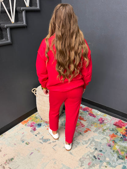 Cherry Malibu Essential Tapered Lounge Pants