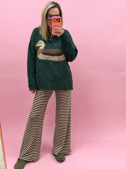 Forest Green Cozy Mallard Sweater
