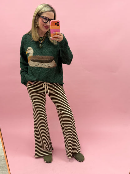 Forest Green Cozy Mallard Sweater