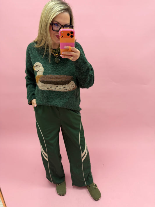 Forest Green Cozy Mallard Sweater