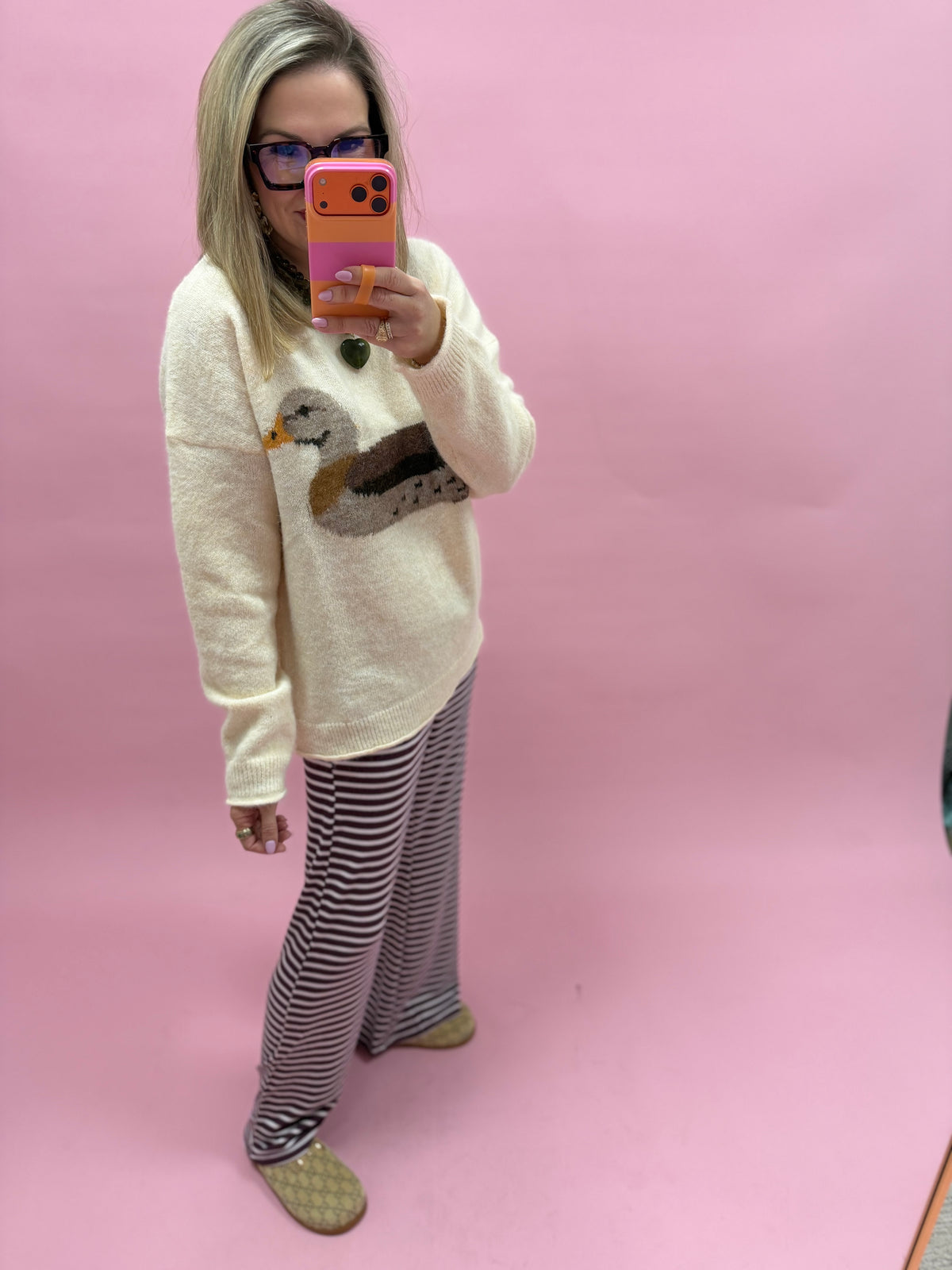 Cream Cozy Mallard Sweater