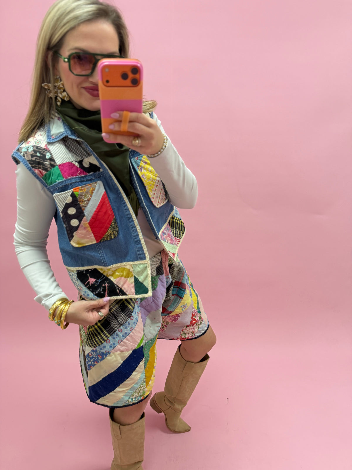 Handmade Quilted Short & Vest Set