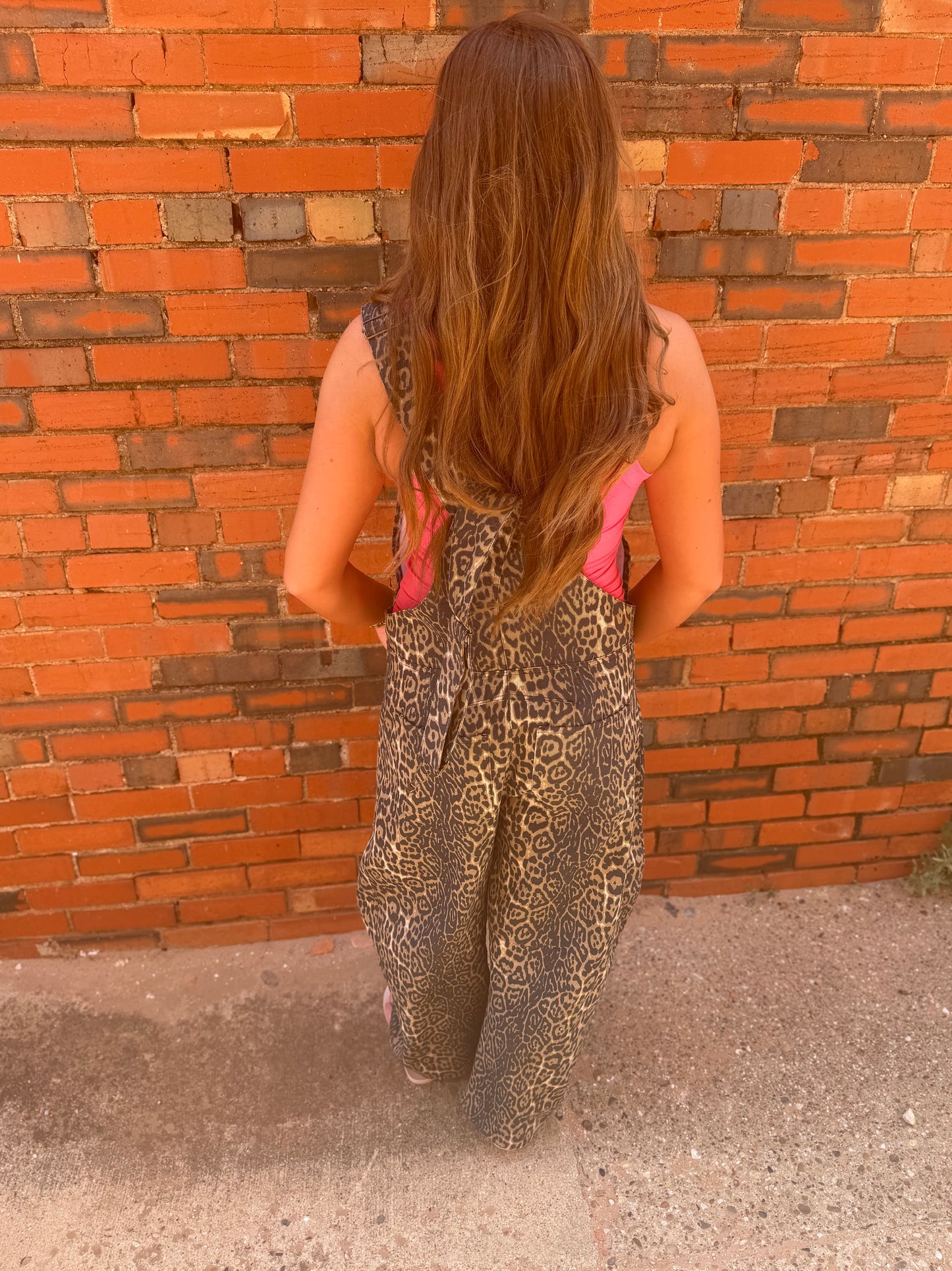 Leopard Barrel Overalls