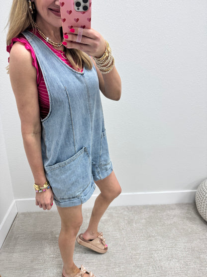 Denim Short Overall Jumper