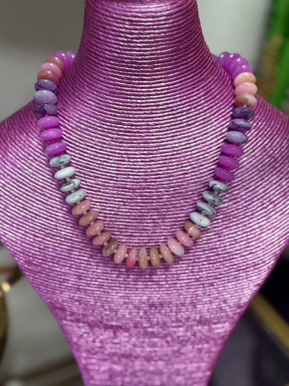 Pink & Purple Colorful Bead Necklace