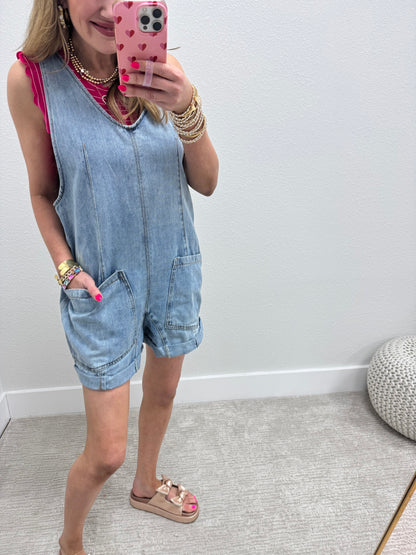 Denim Short Overall Jumper
