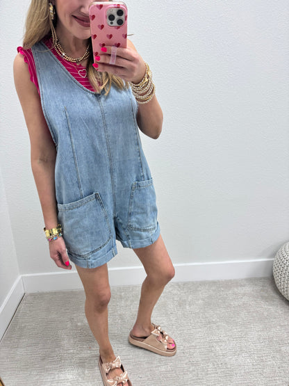 Denim Short Overall Jumper