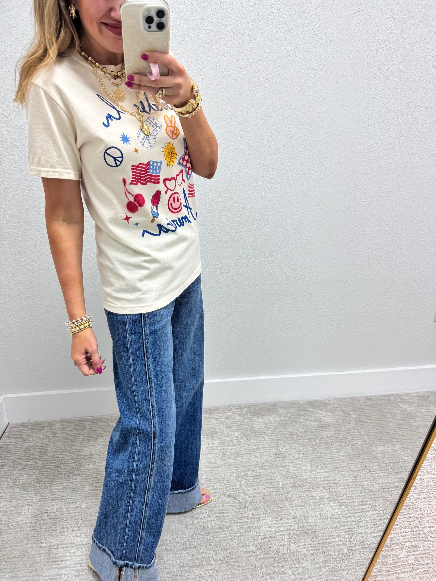 Cream Comfort Colors Made In America Tee FS