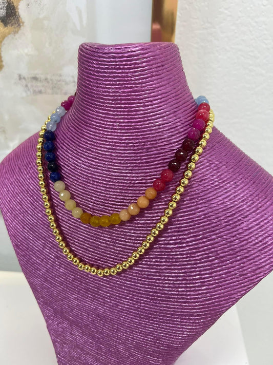 Multi Colored Bead Necklace FS