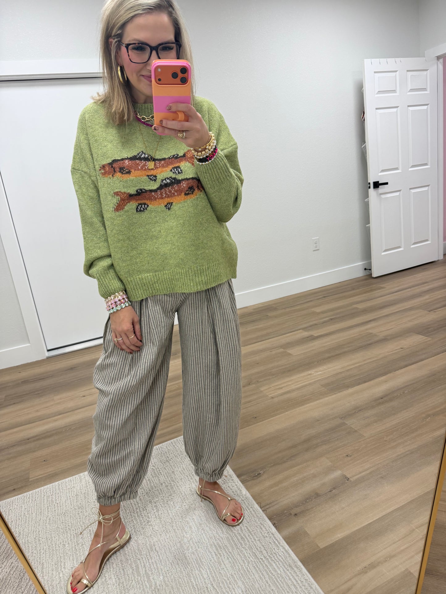Trout Graphic Knit Sweater