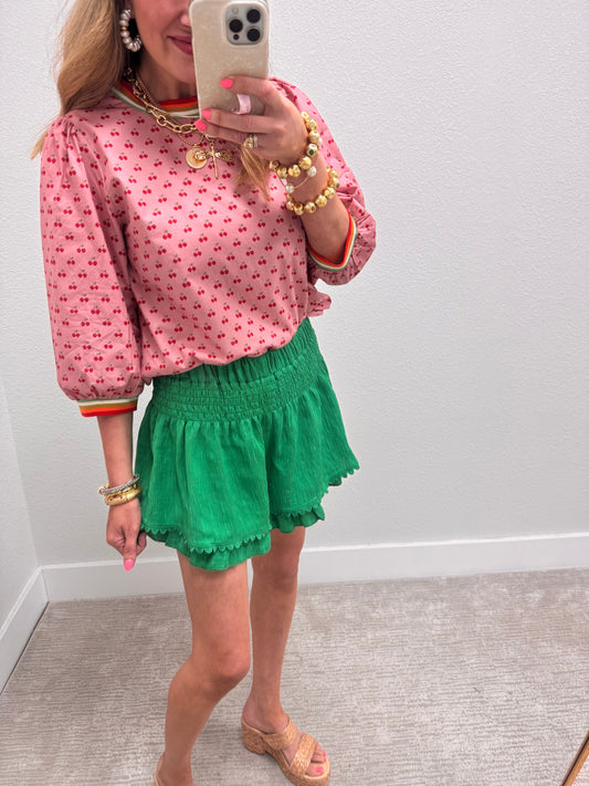 Dusty Pink Cherry Top
