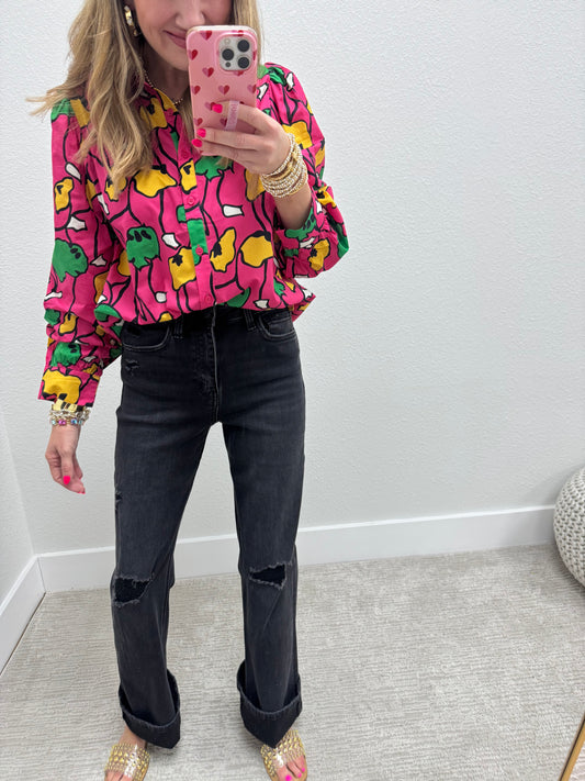 Black Vervet High Rise Distressed Jeans FS