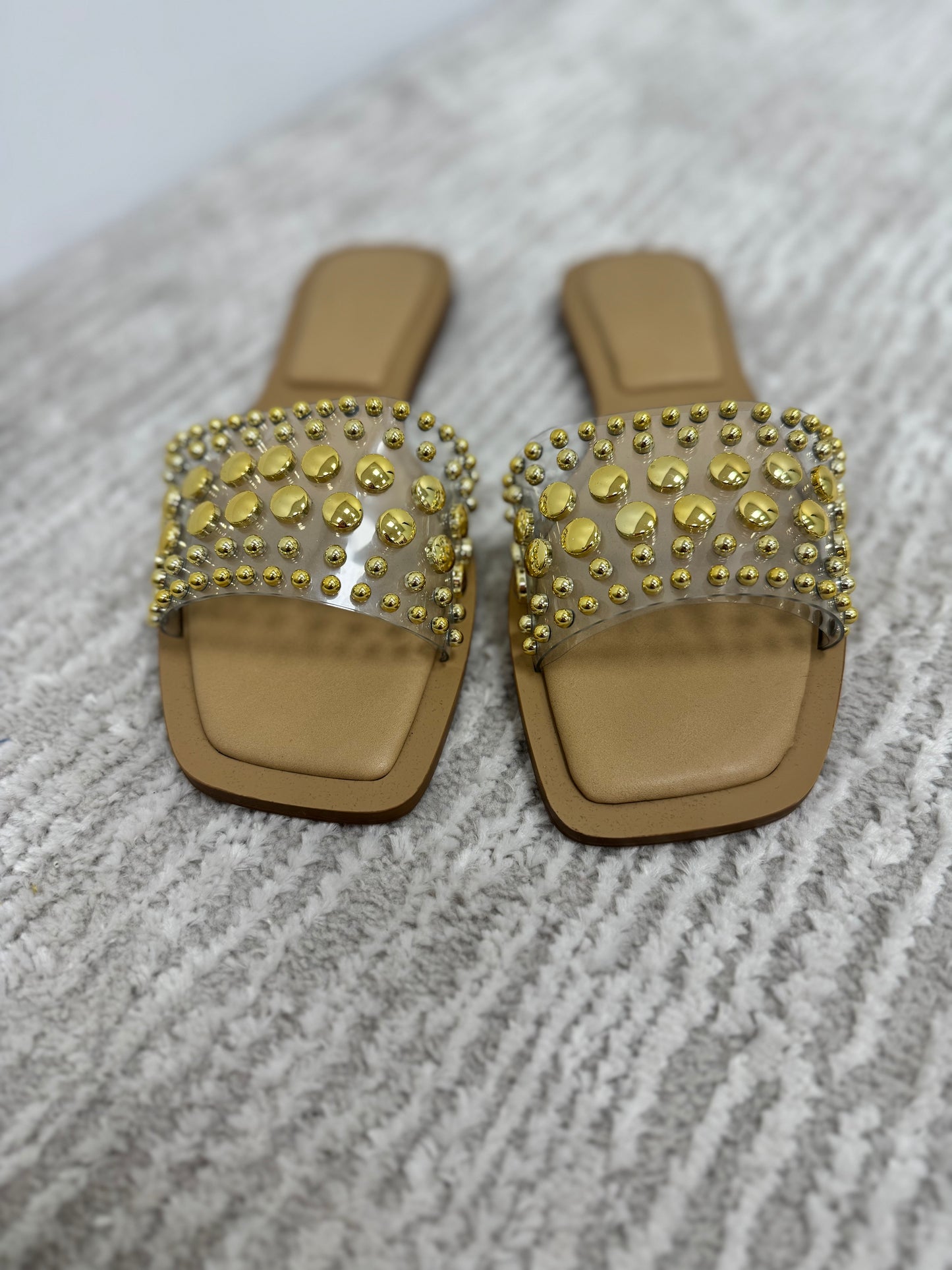 Gia Clear Gold Sandal