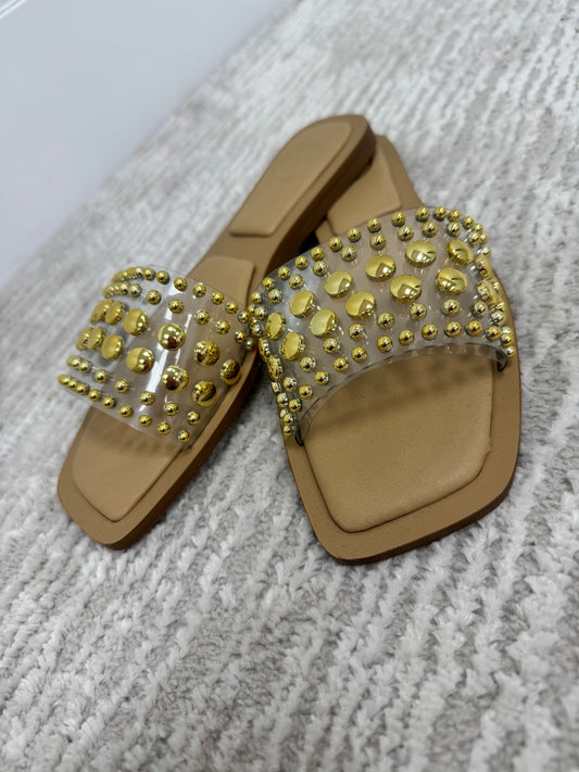 Gia Clear Gold Sandal
