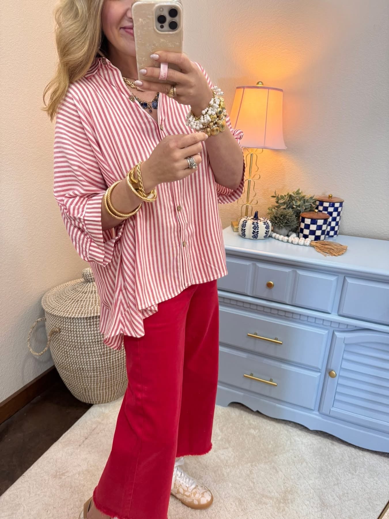 Ruby Striped Dolman Sleeve Top