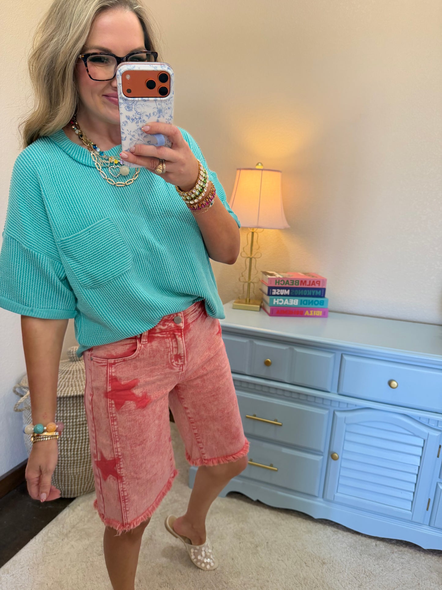 Risen Taffy Slouchy Star Shorts