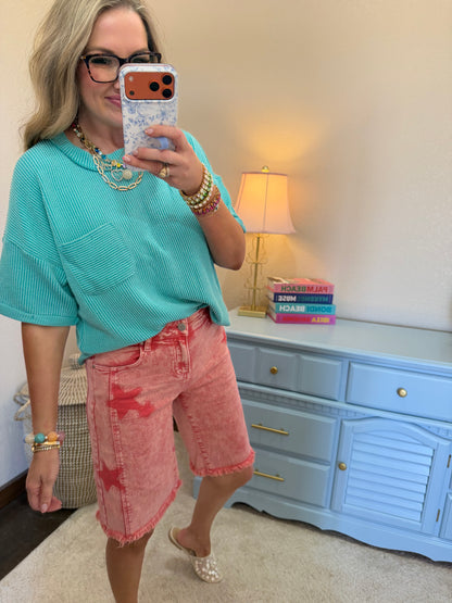 Risen Taffy Slouchy Star Shorts