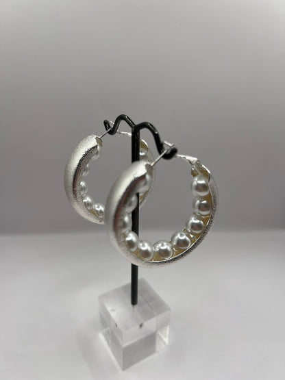 Inside Pearl Hoop (Silver and Gold) FS