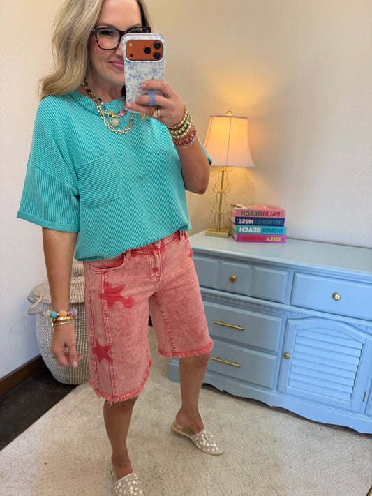 Risen Taffy Slouchy Star Shorts