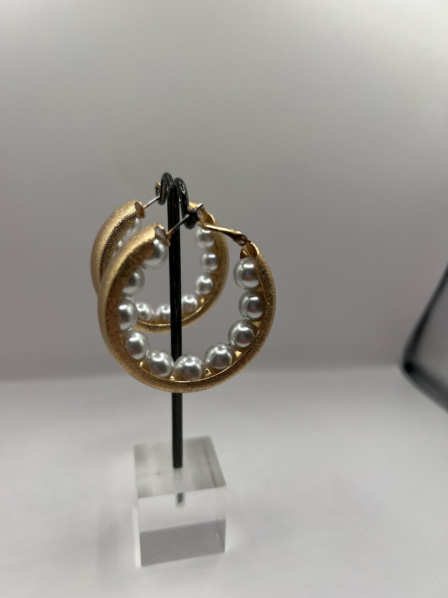 Inside Pearl Hoop (Silver and Gold) FS