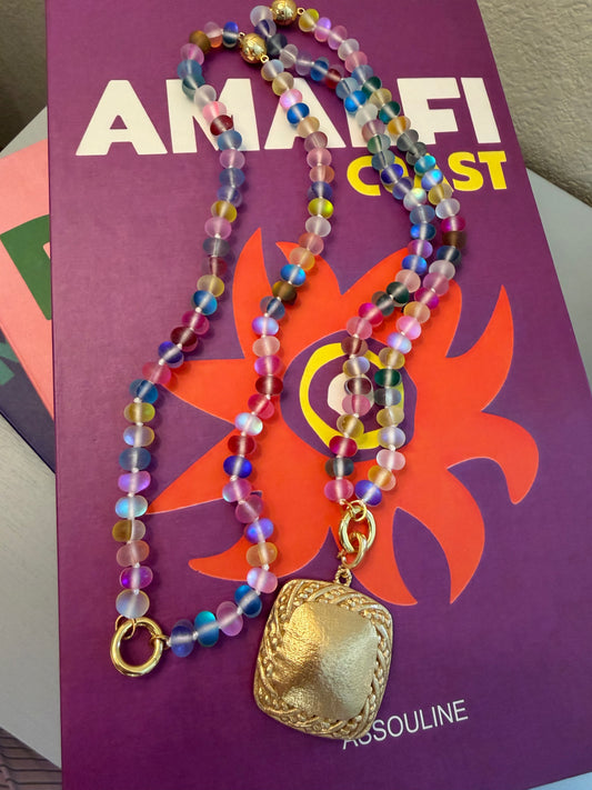 Colored Bead Magnetic Necklace