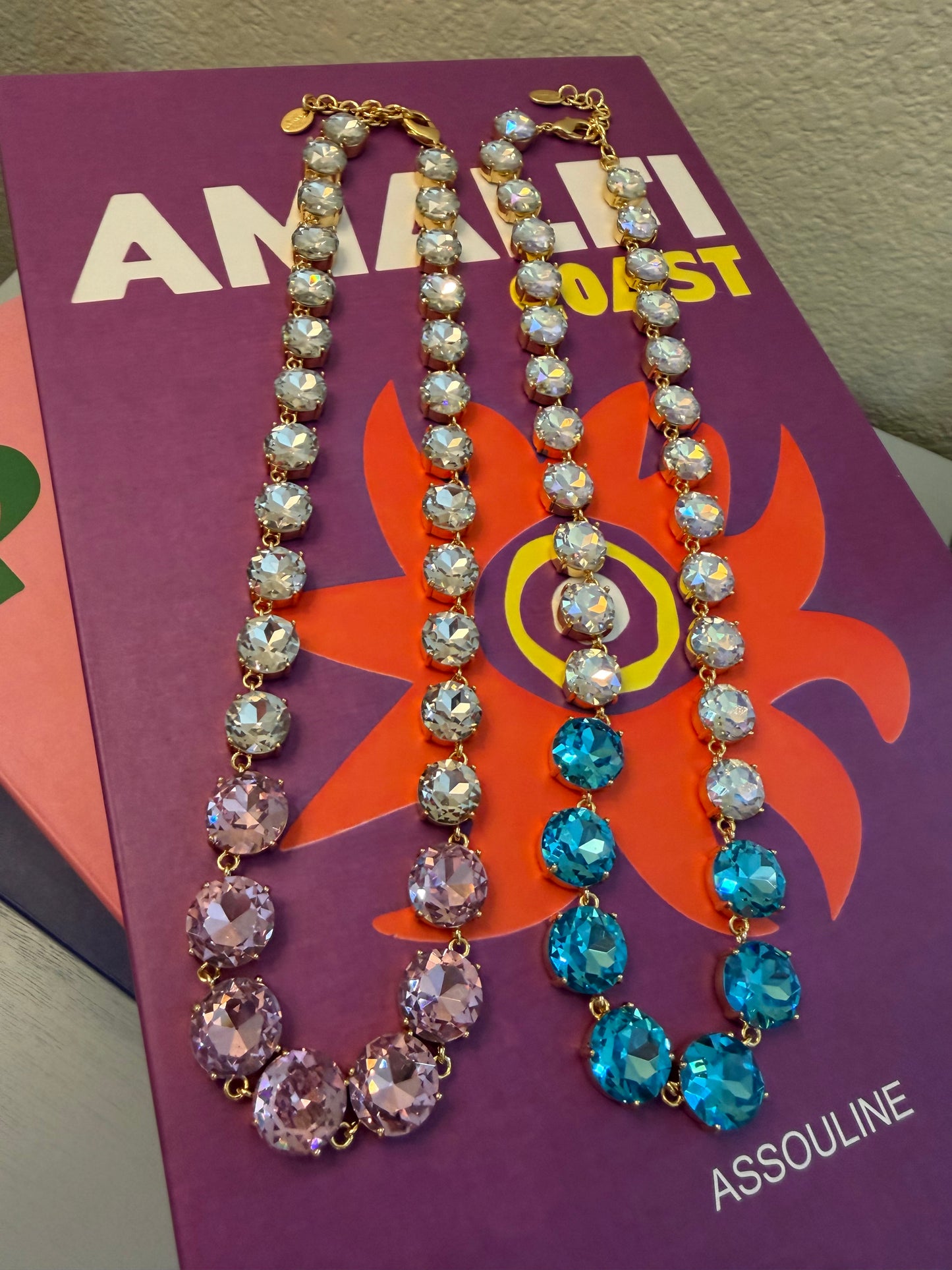 Lux Colored & Clear Crystal Necklace (2 colors)