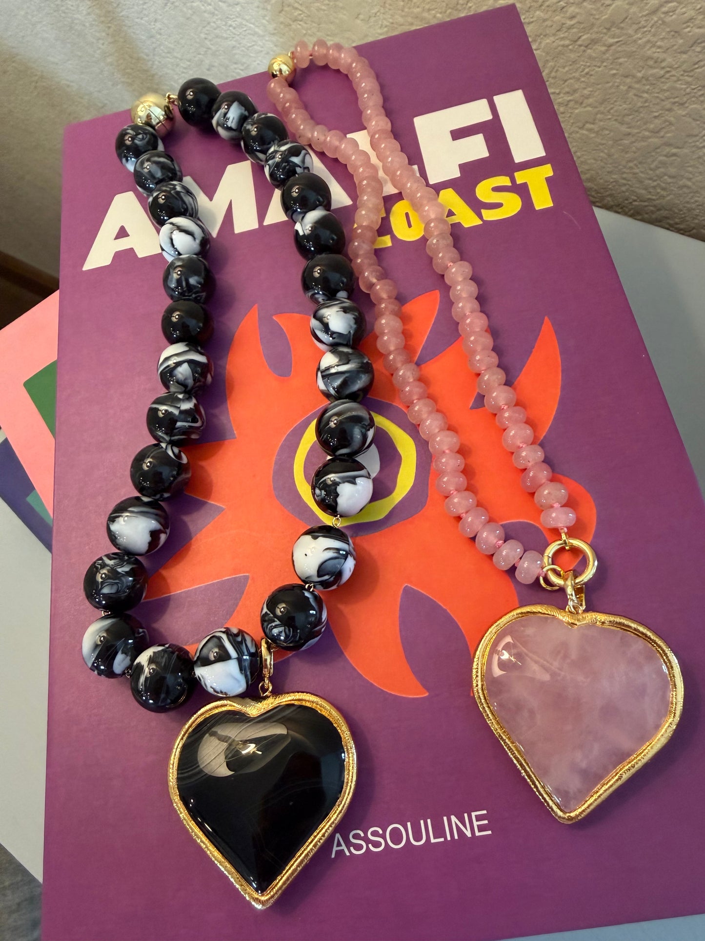 Bead Magnetic Bead Necklace With Removable Heart Charm