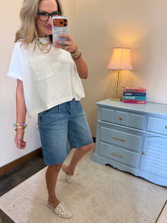 Risen Medium Slouchy Pleated Shorts