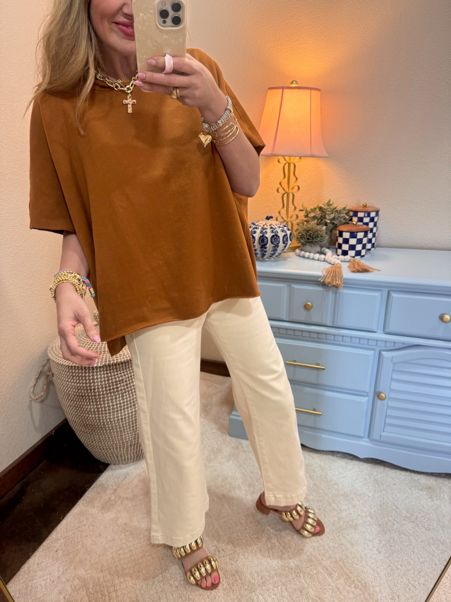 Rust Malibu Vintage Dolman Top
