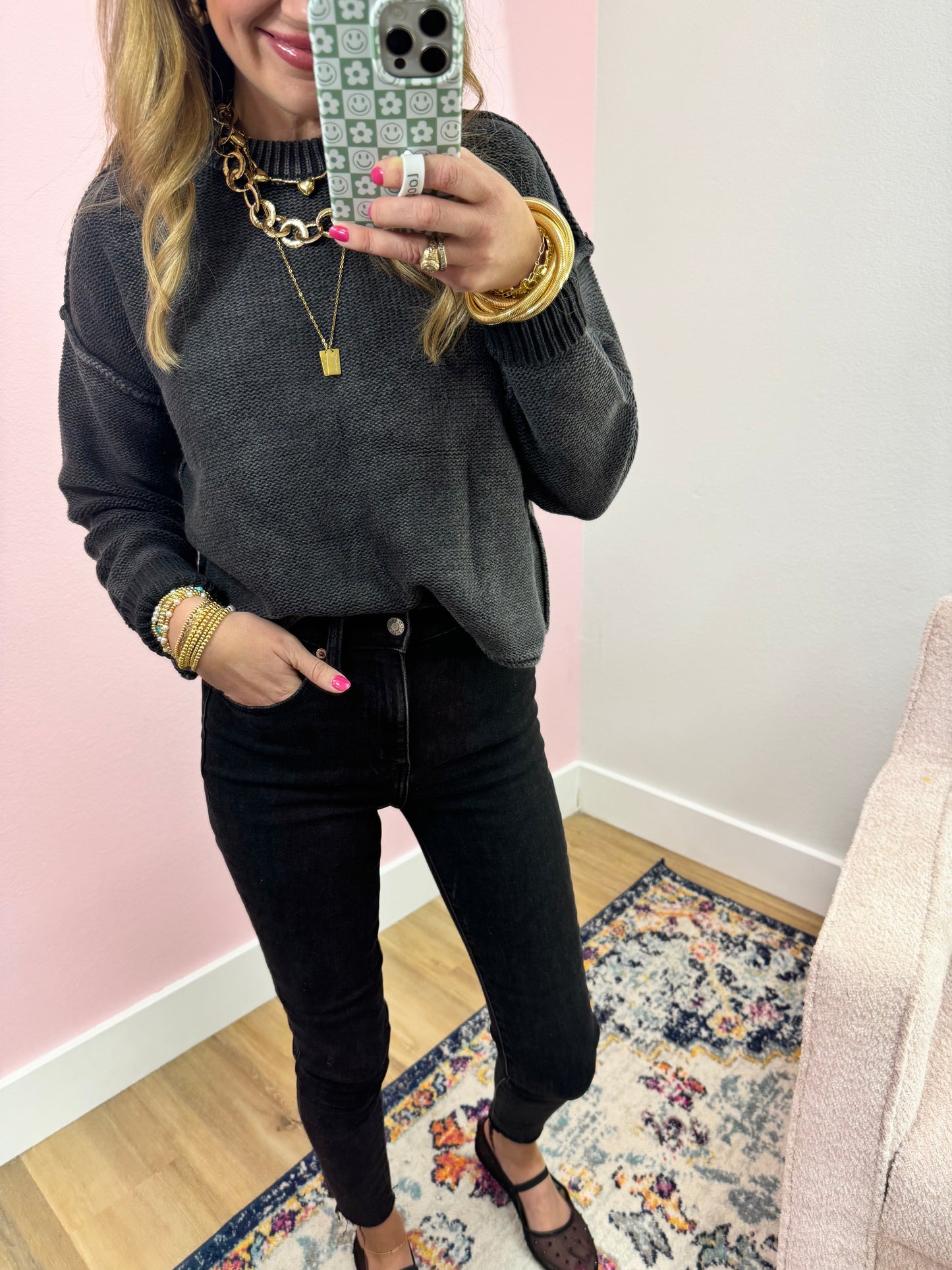 Daze Black High Rise Vintage Skinny