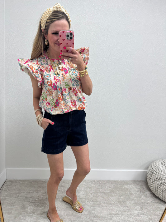 Judy Blue Dark Denim Trouser Shorts