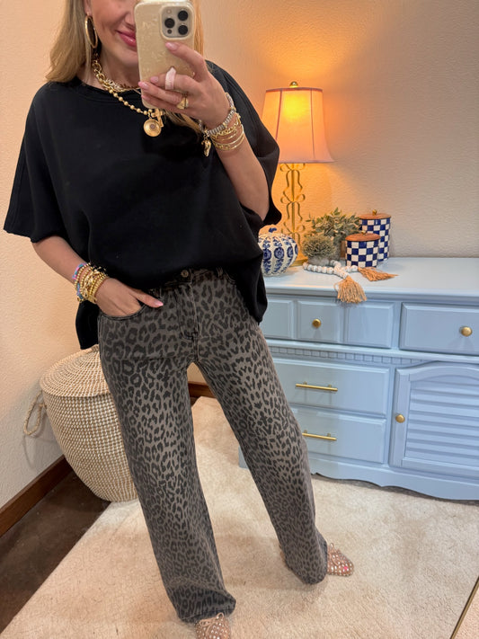 Black Malibu Vintage Dolman Top