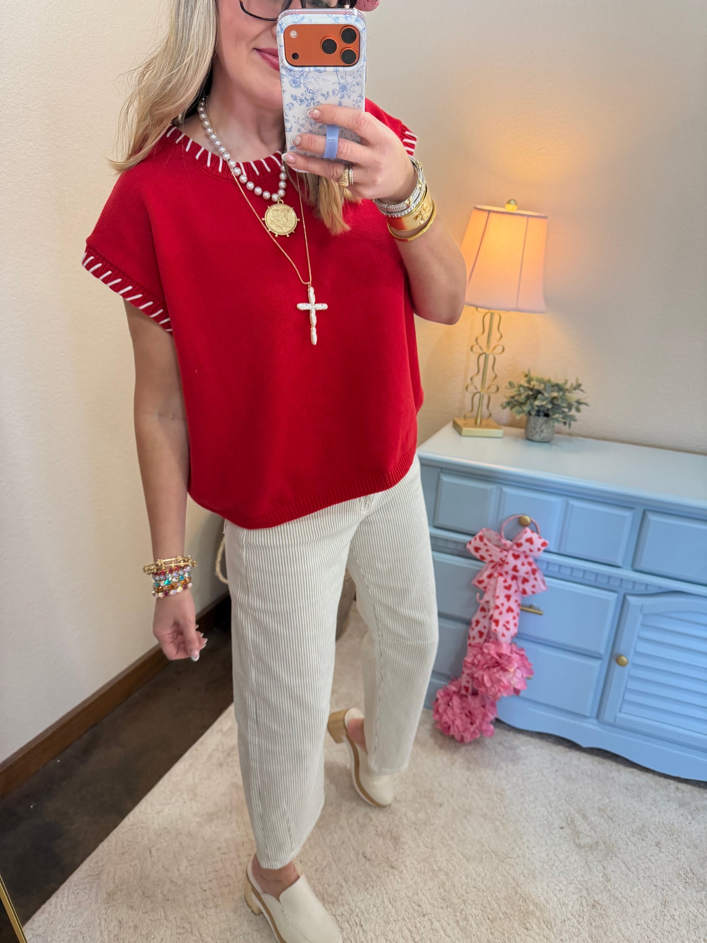 Ruby Stitch Detailed Sweater Vest Top