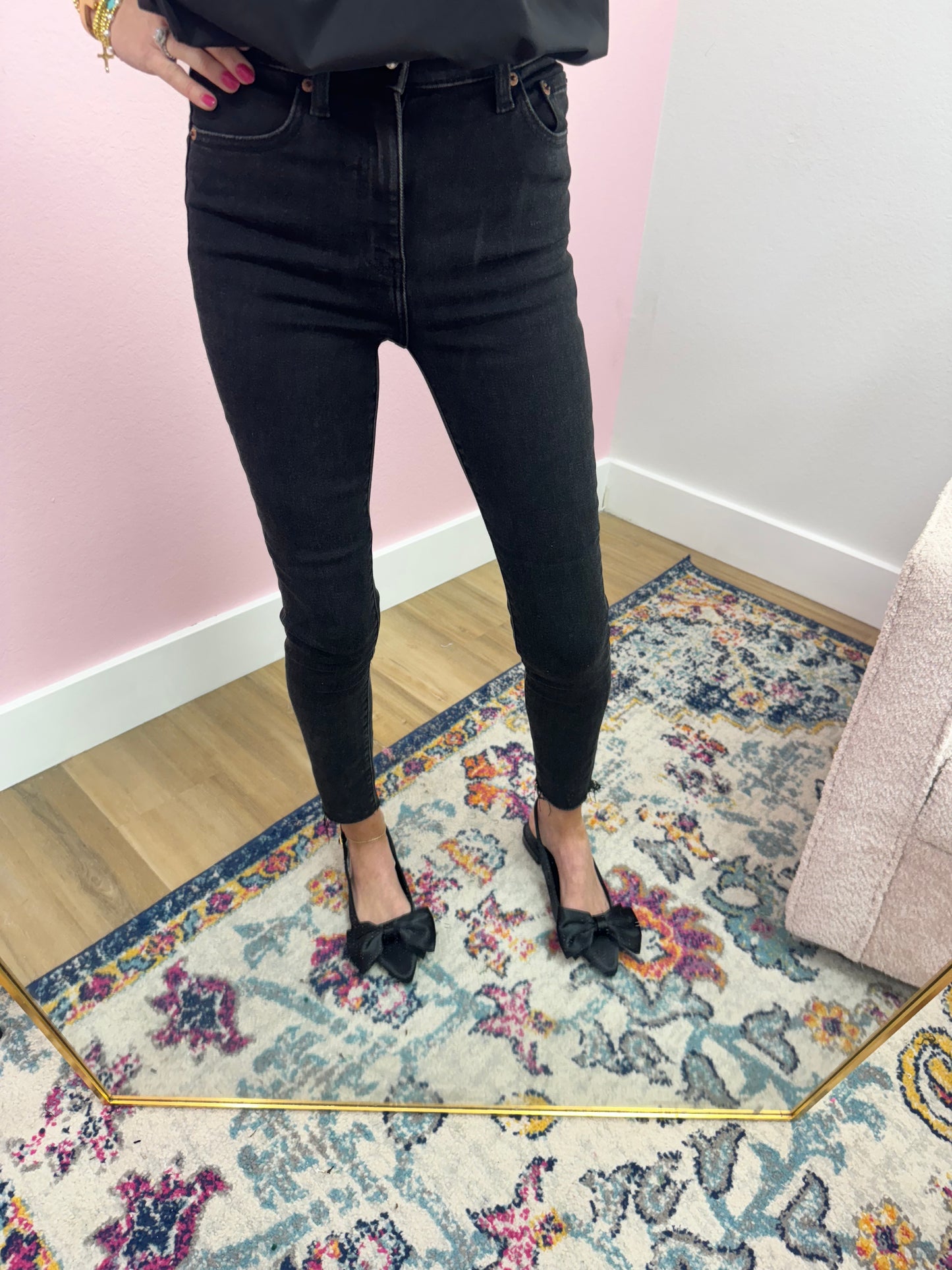Daze Black High Rise Vintage Skinny