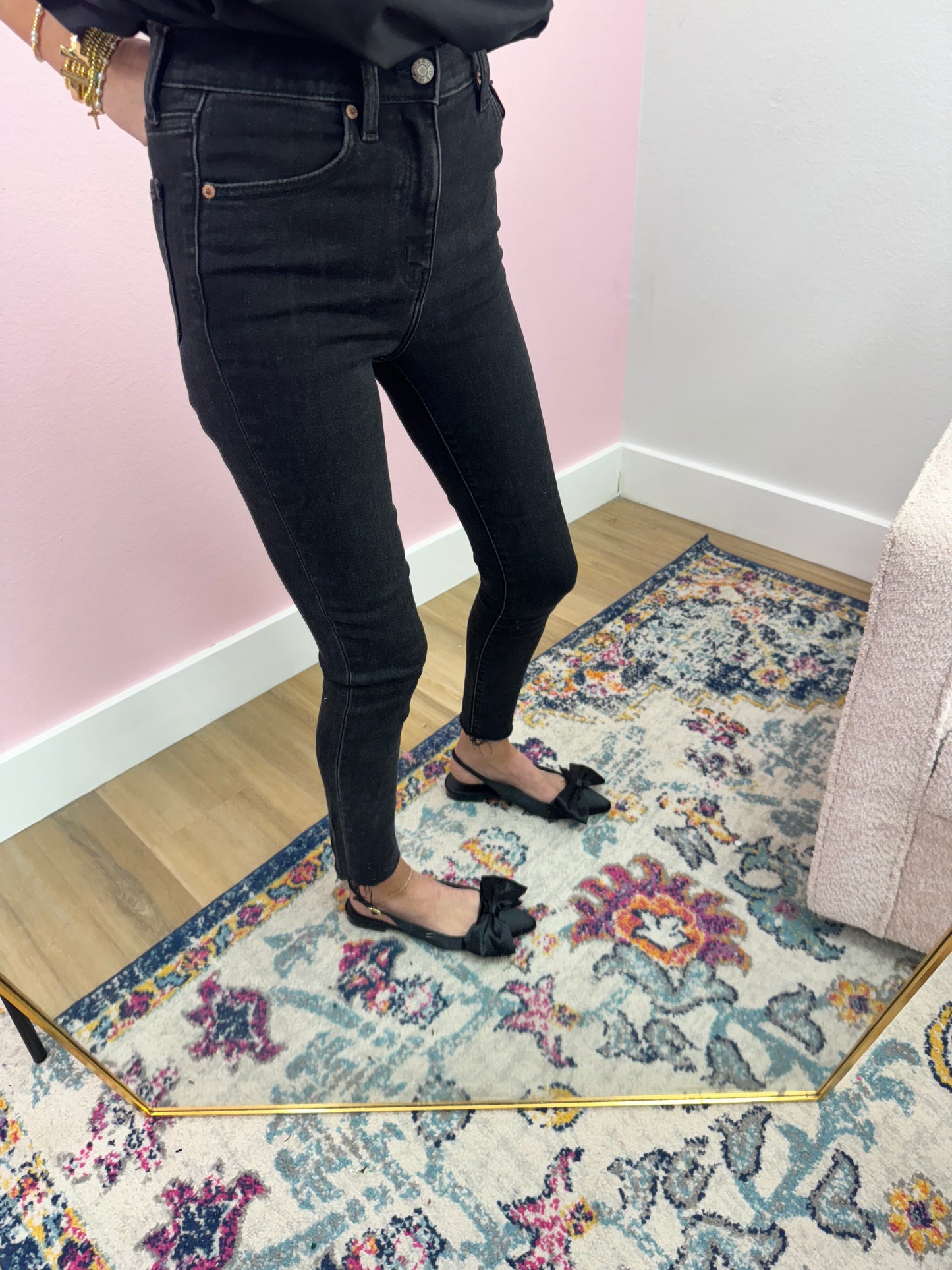 Daze Black High Rise Vintage Skinny