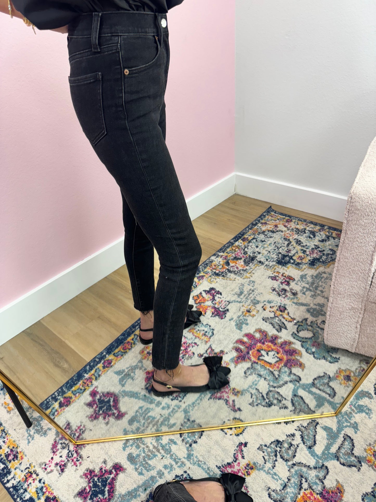 Daze Black High Rise Vintage Skinny