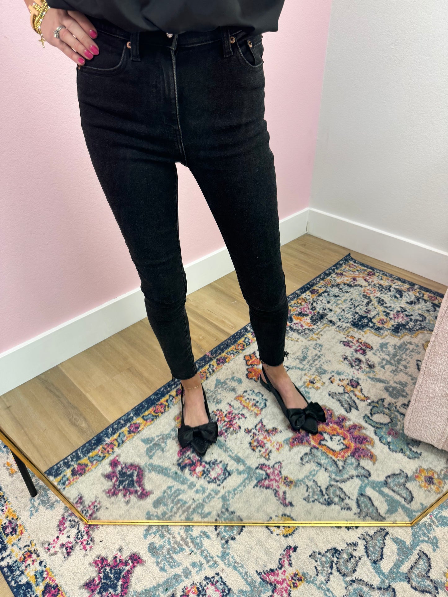 Daze Black High Rise Vintage Skinny