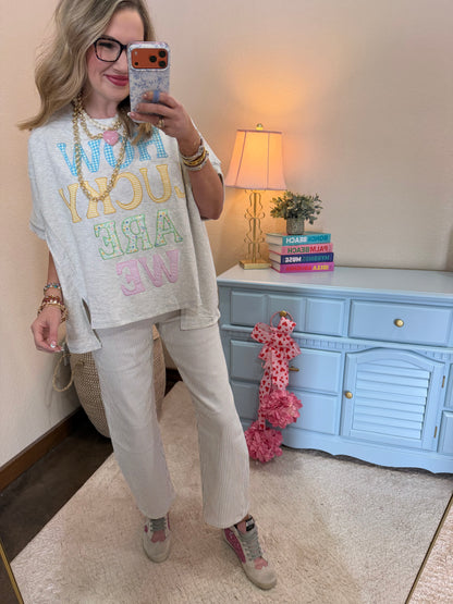 Vervet Striped Crop Barrel Jeans