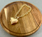 Single Heart Drop Down Bracelet (Silver and Gold)