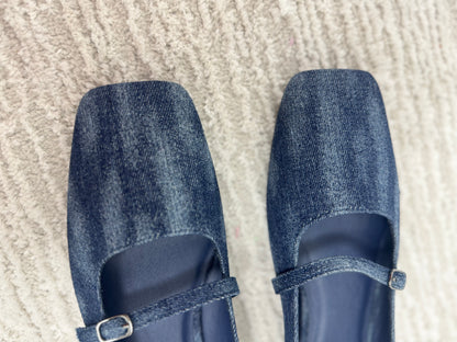 Denim Adele Flats