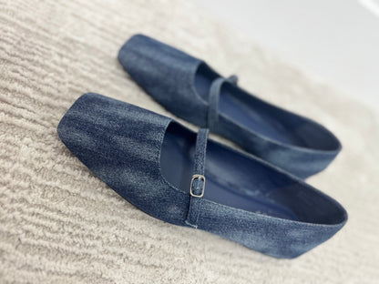 Denim Adele Flats