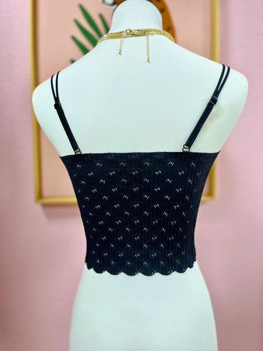 Black Seamless Lace Bralette