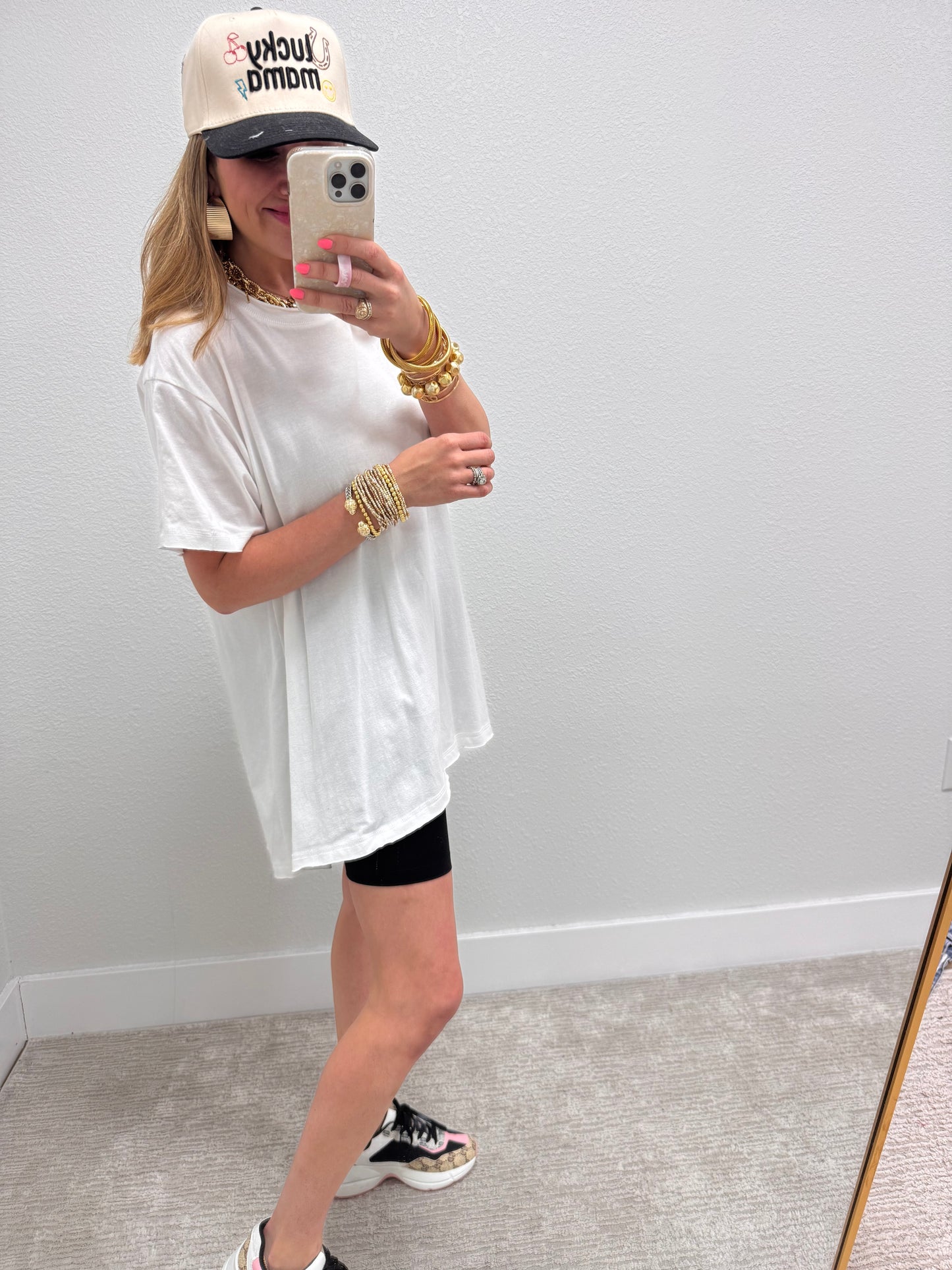 White High Low Oversized Top