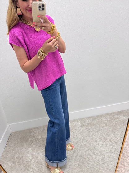 Mauve Knit Sweater Tank