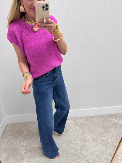 Mauve Knit Sweater Tank