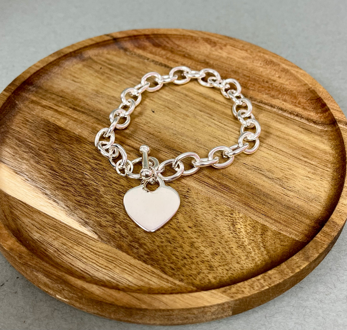 Heart Charm Bracelet and Necklace Combo (Silver and Gold)