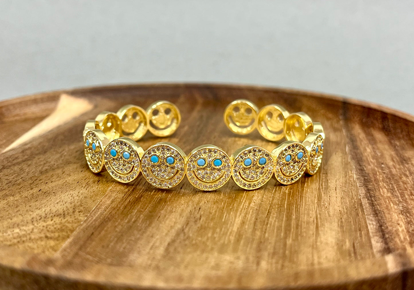 Smiley Face Cuff Bracelet (3 colors)