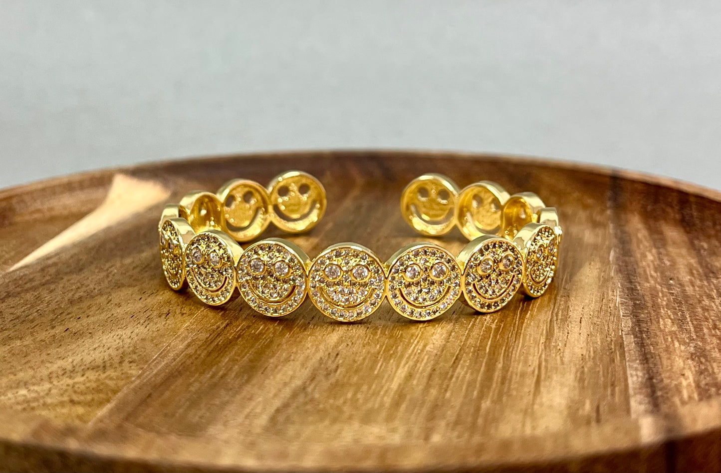 Smiley Face Cuff Bracelet (3 colors)